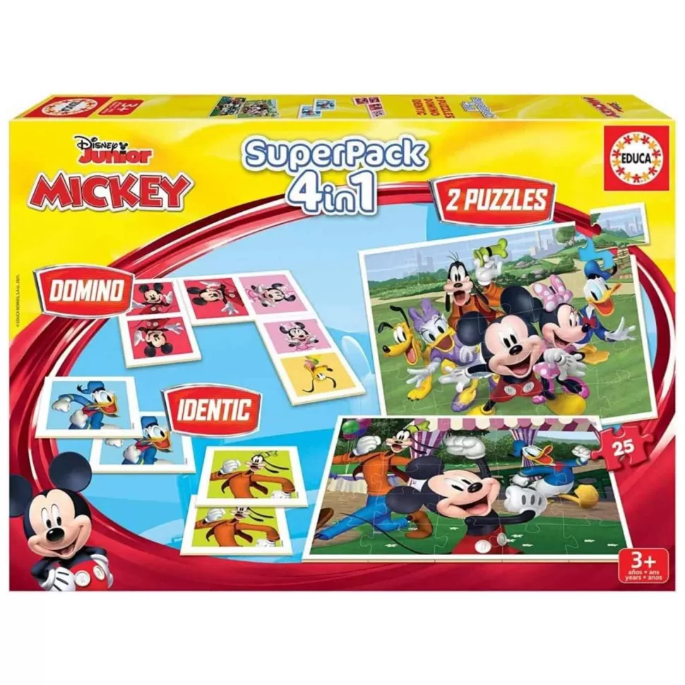 Educa Borras Puzzles Y Educativos^Mickey And Friends Superpack Con Puzzle Y Juegos Educativos