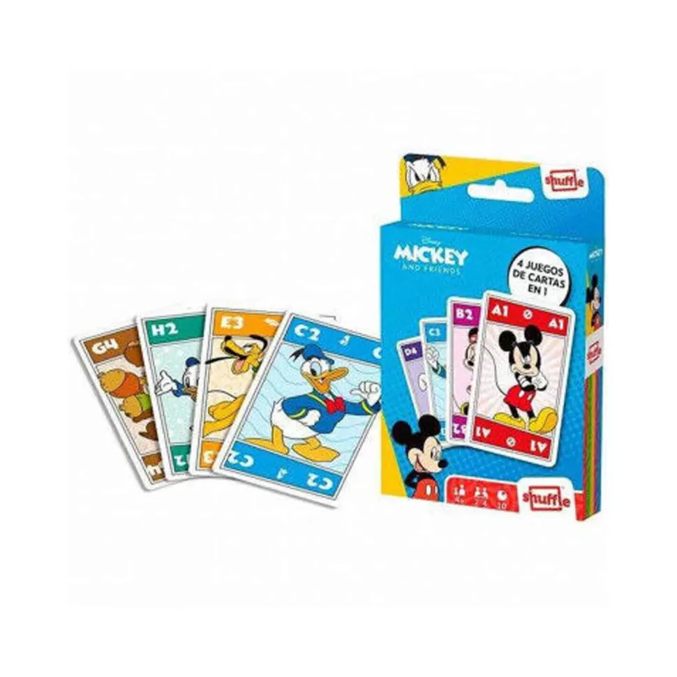 Mickey Mouse Club House Juegos De Mesa^Mickey Mouse Baraja De Cartas Infantil 4En1