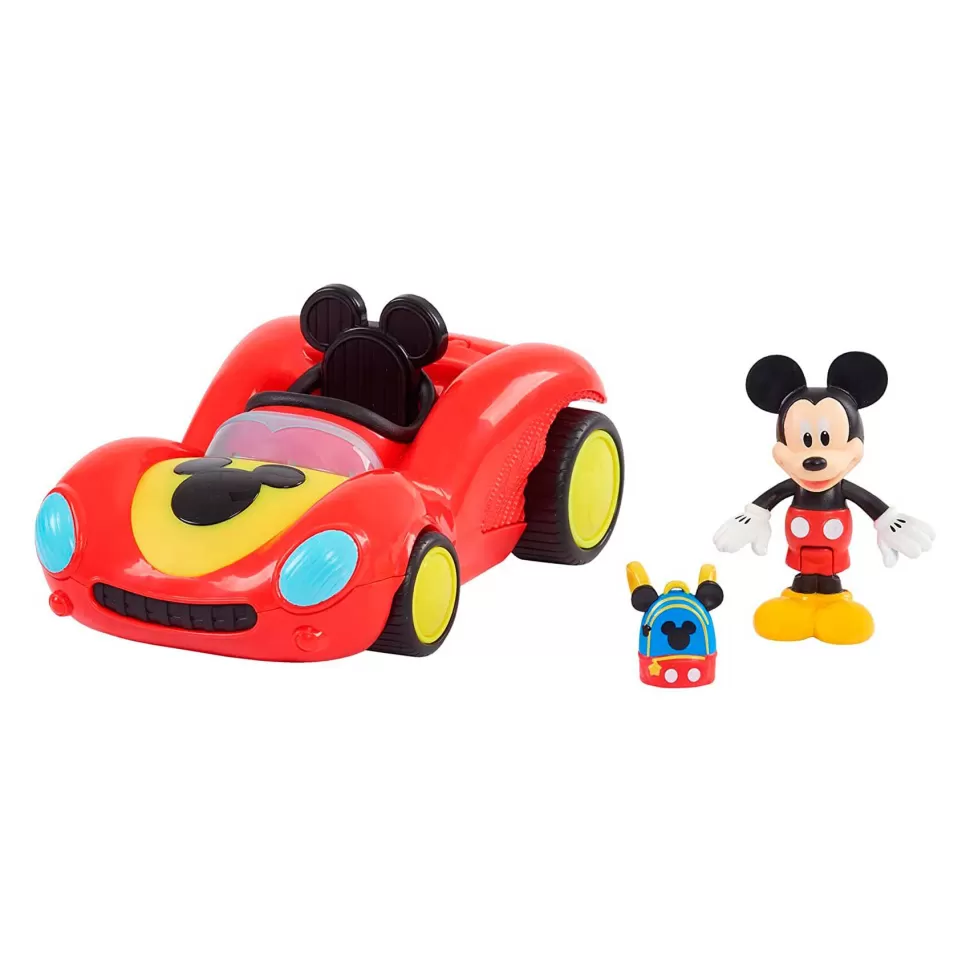 Mickey Mouse Club House Vehículos Y Radio Control^Mickey Mouse Coche Y Figura Mickey Con Mochila