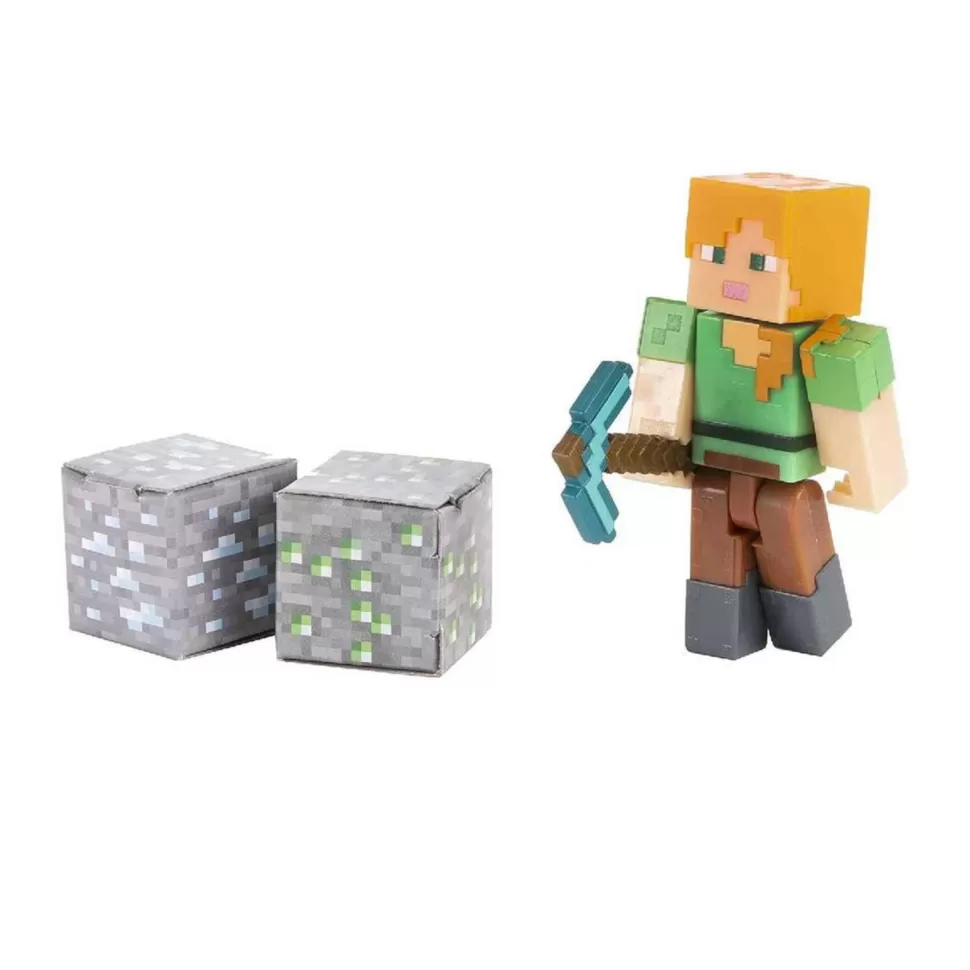 Minecraft Figuras Y Minimundos^ Figura Articulada Alex 8 Cm