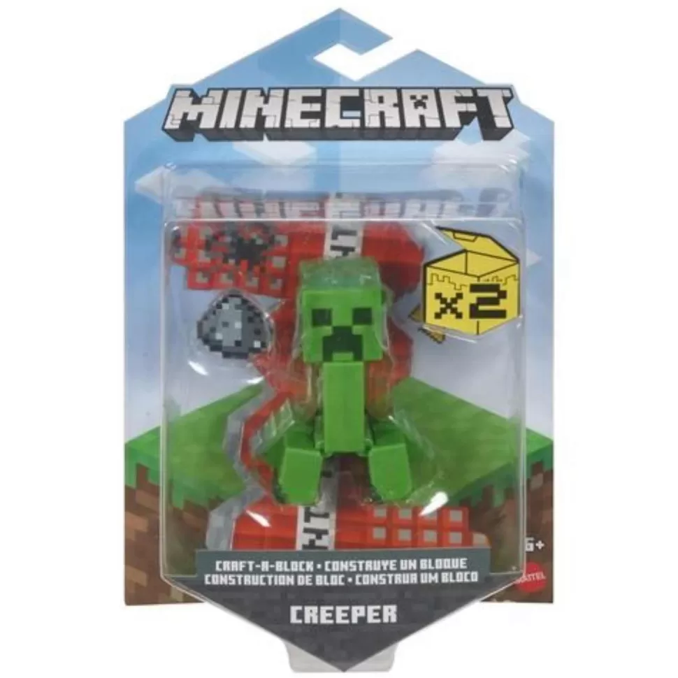 Minecraft Figuras Y Minimundos^ Figura Articulada Creeper 8 Cm