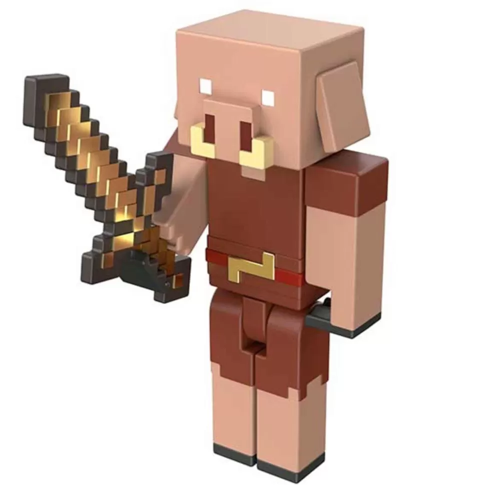 Minecraft Figuras Y Minimundos^ Figura Articulada Piglin 8 Cm