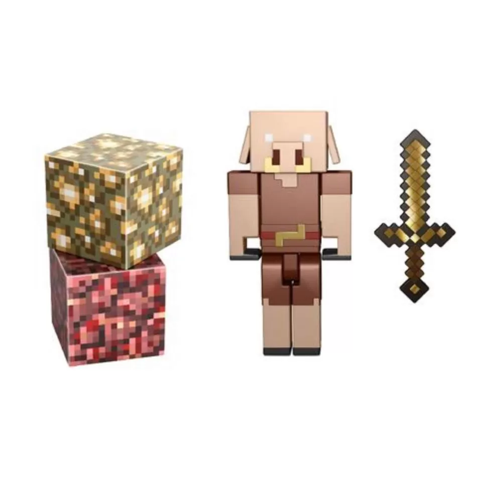 Minecraft Figuras Y Minimundos^ Figura Articulada Piglin 8 Cm