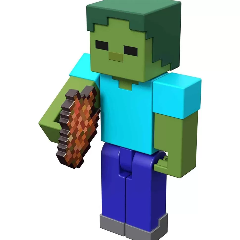 Minecraft Figuras Y Minimundos^ Figura Articulada Zombie 8 Cm