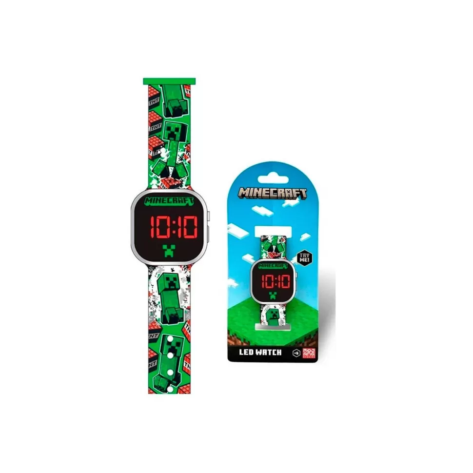 Minecraft Reloj Led* Juguetes Electrónicos