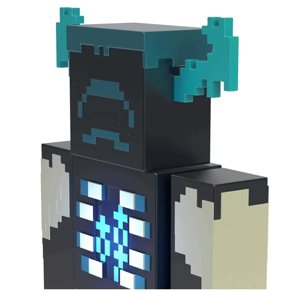 Minecraft Figuras Y Minimundos^ Warden Figura De Accion Deluxe Grande Con Luces Y Sonidos Juguete 3 Anos (Mattel Hhk89)
