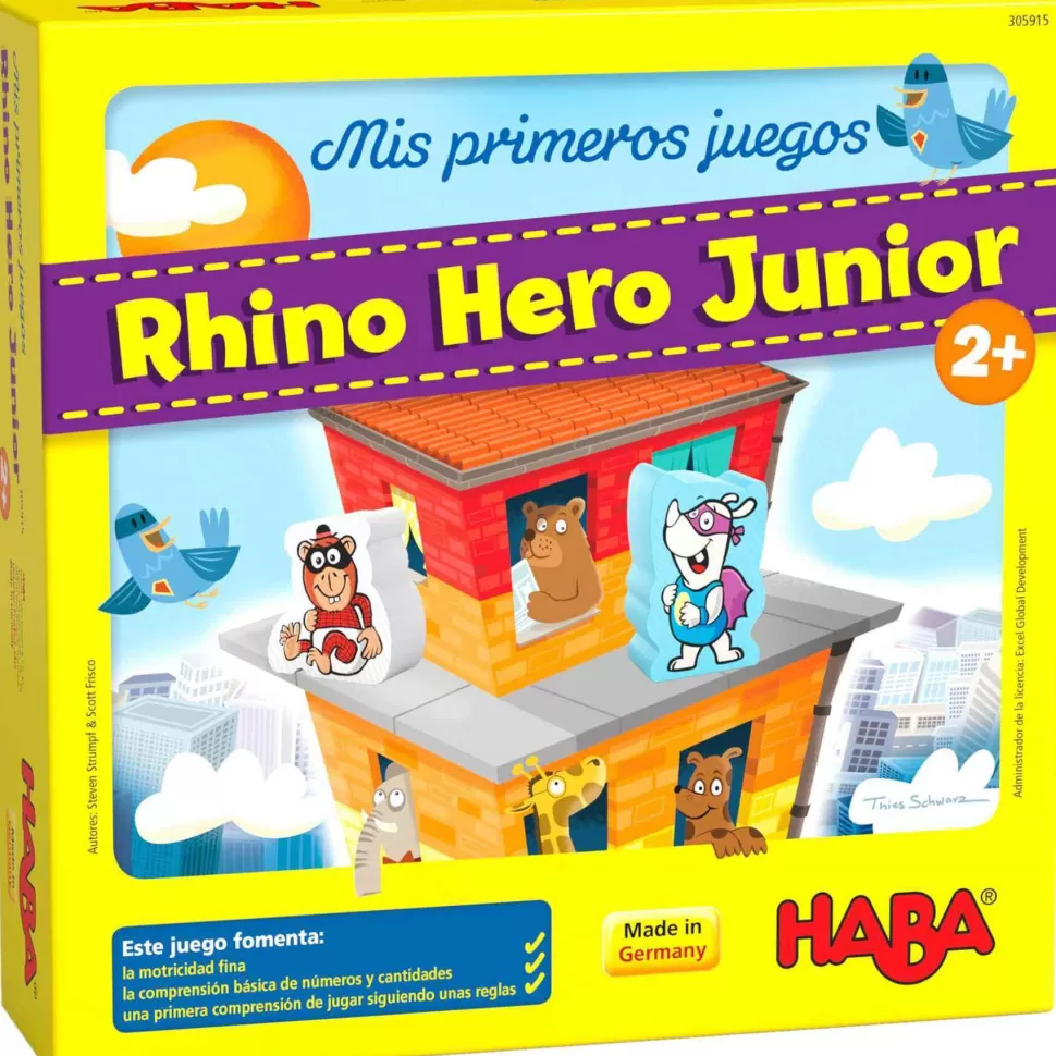 Haba Puzzles Y Educativos^Mis Primeros Juegos Rhino Hero Junior