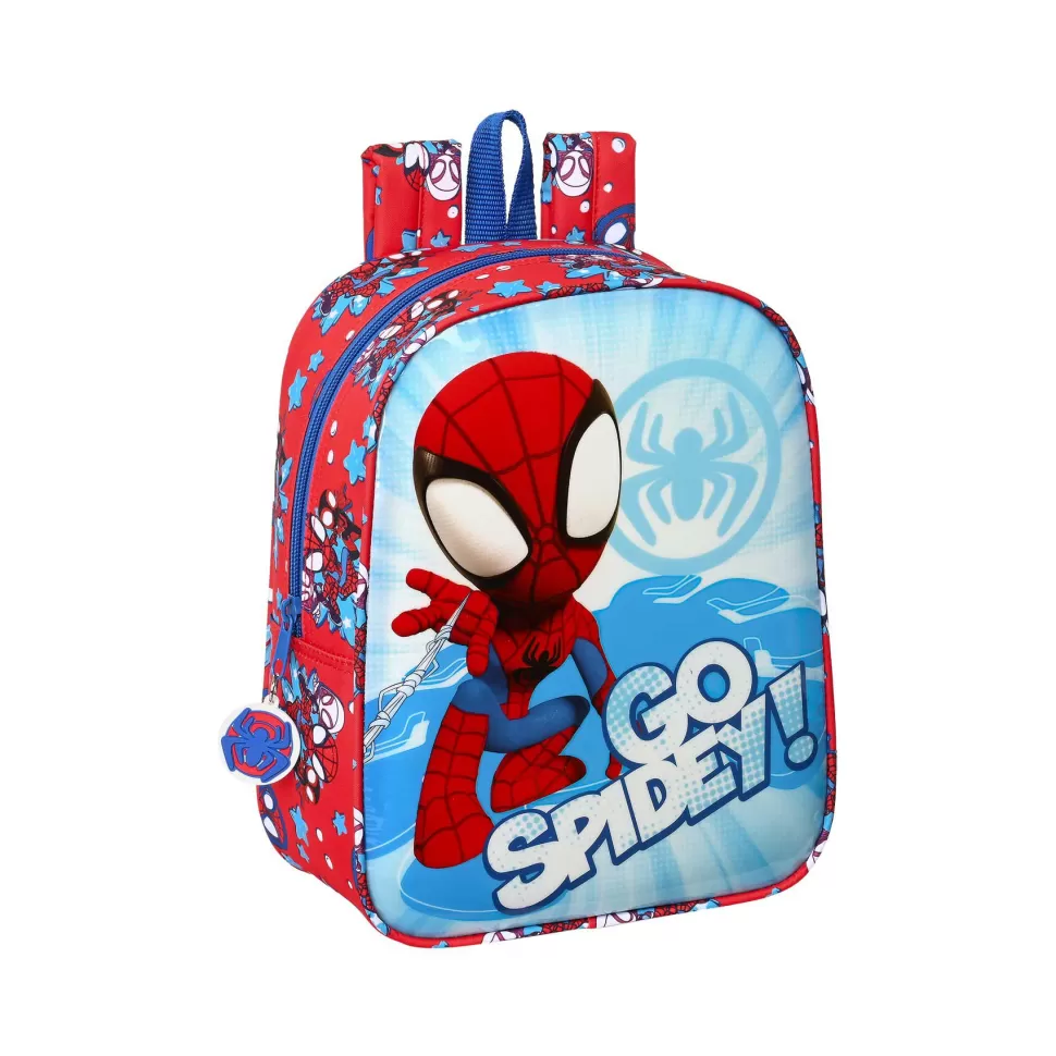 Spiderman Vuelta Al Cole^Mochila De Guarderia Spidey Adaptable A Carro 27 Cm