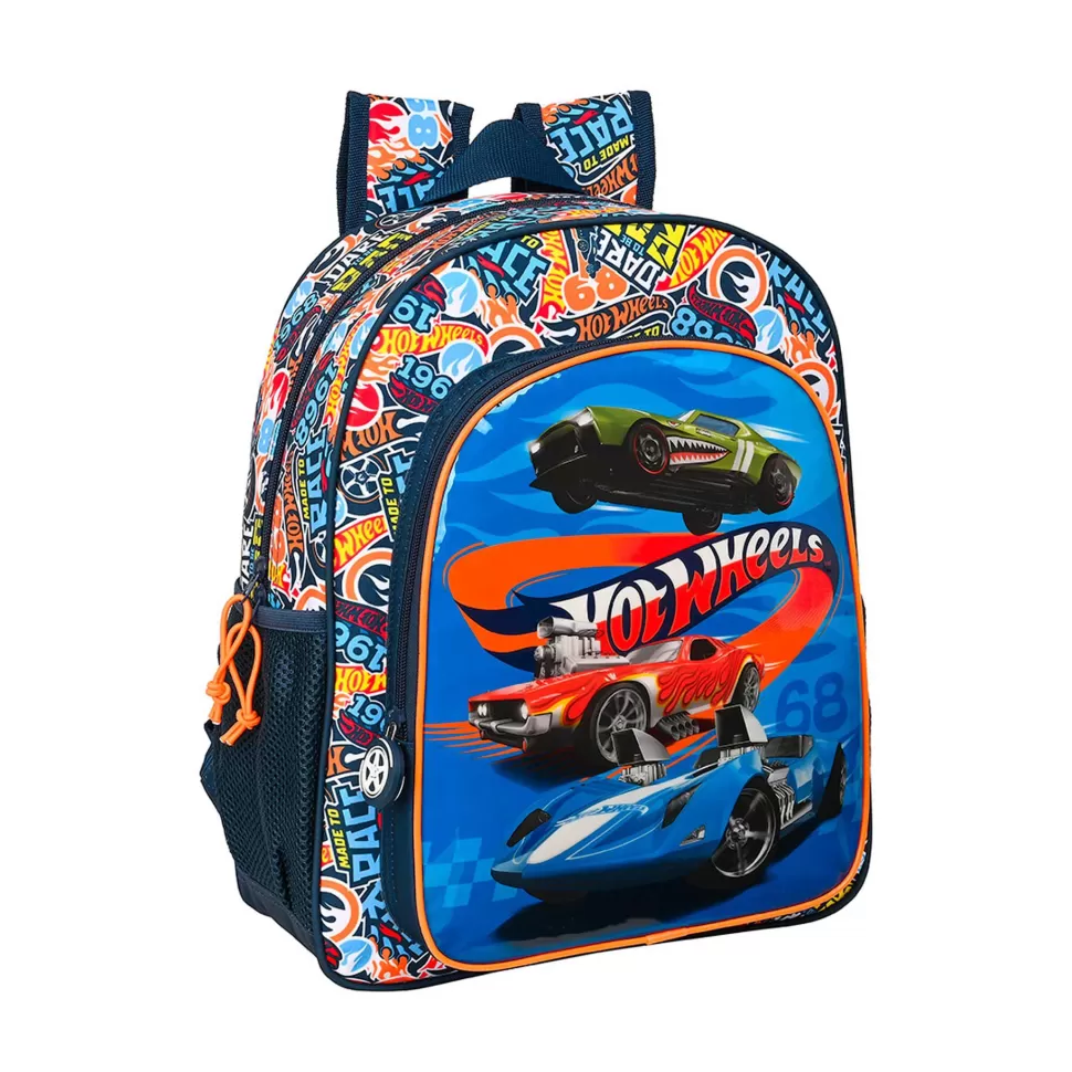 Hot Wheels Mochila Junior Adaptable A Carro Challenge* Vuelta Al Cole