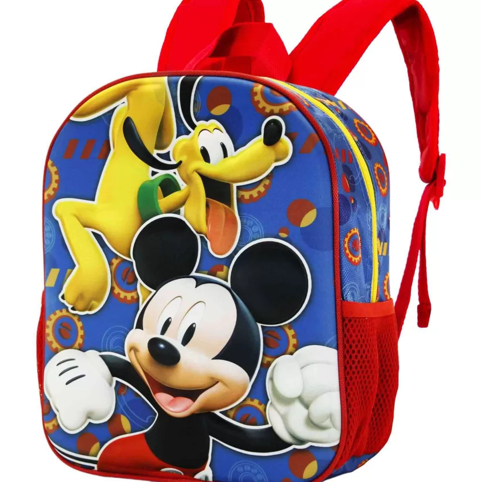 Mickey Mouse Club House Mochila Preescolar 3D Mickey Mouse Happy Friends 31 Cm* Vuelta Al Cole