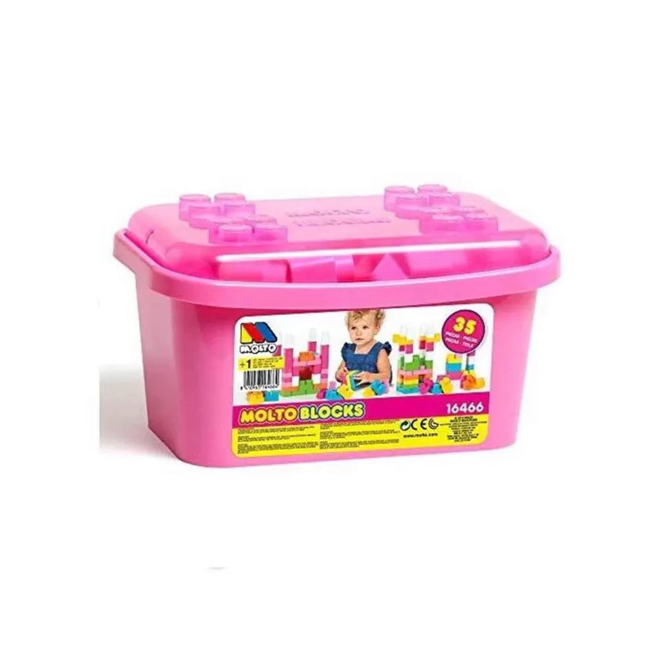 Molto Cubeta 35 Piezas Rosa | Juguete Infantil* Primera Infancia