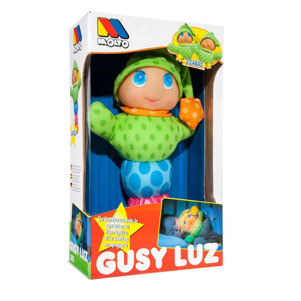 Molto Peluche Gusy Luz Dos Caras Verde | Juguete Infantil* Primera Infancia