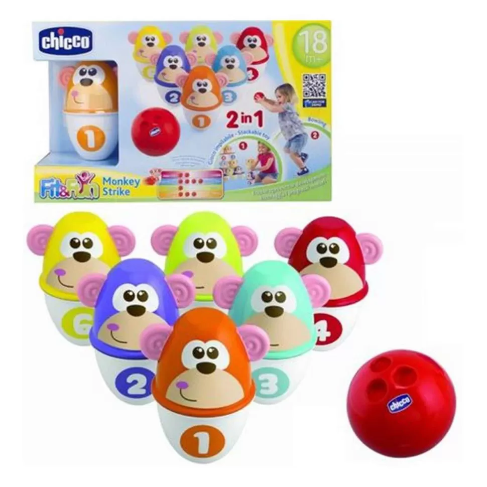 Chicco Primera Infancia^Monkey Strike | Bolos Infantil