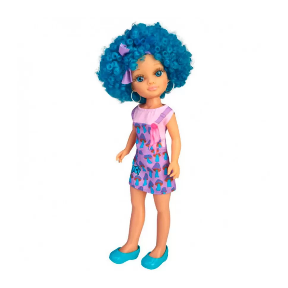 Nancy Curly Power Pelo Azul* Muñecas