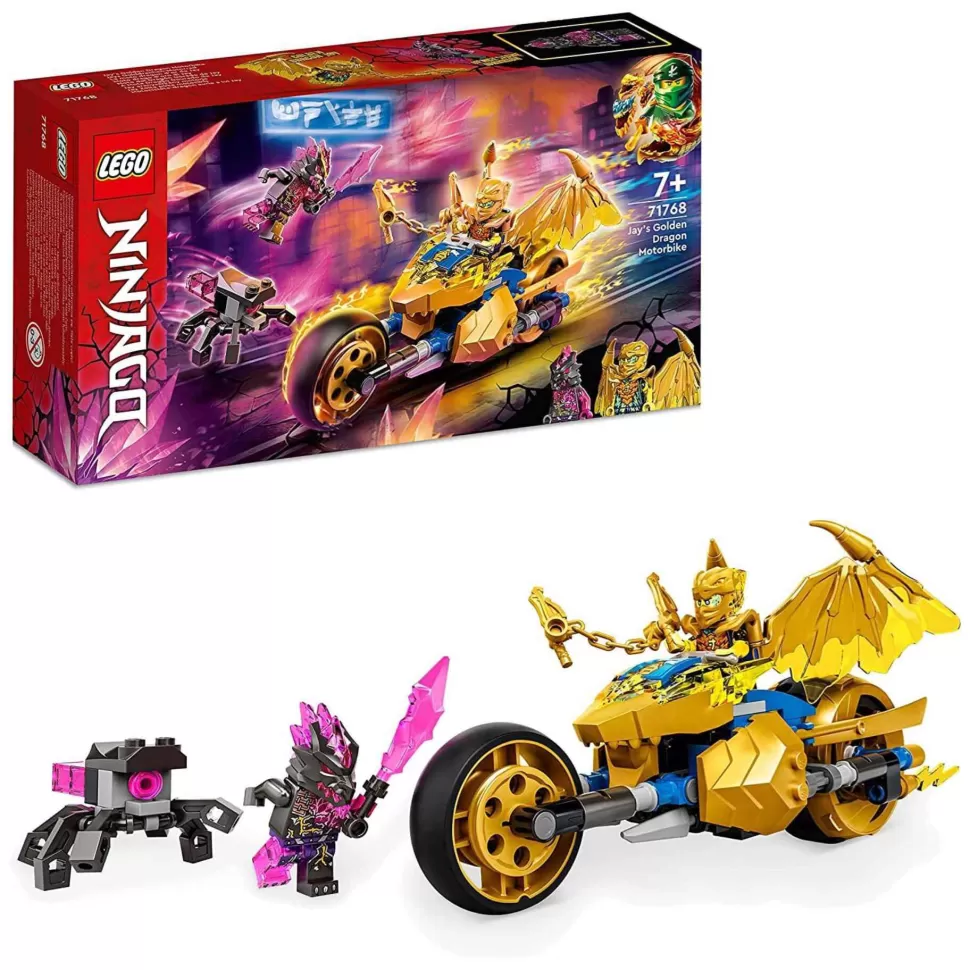 * Ninjago Moto Del Dragon Dorado De Jay 71768* Juegos De Construcción