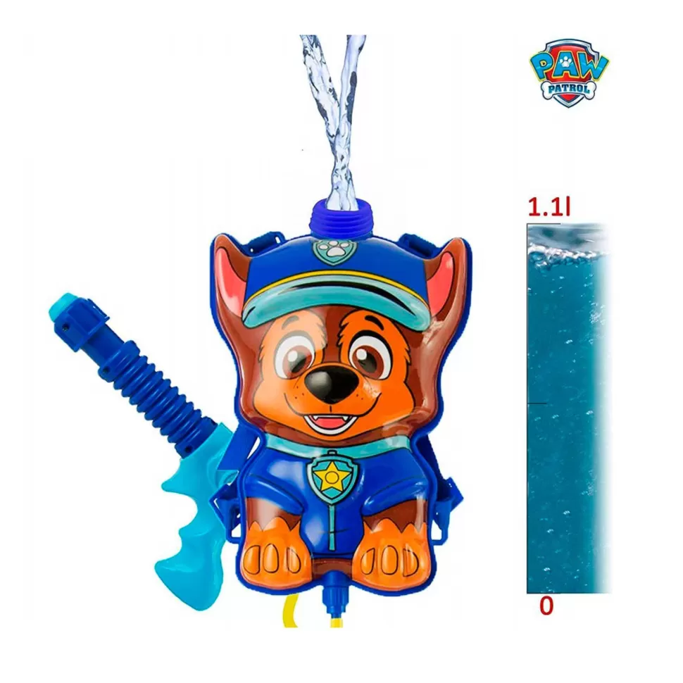 Patrulla Canina Paw Patrol Patrulla Canina Pistola De Agua Con Mochila Chase* Figuras Y Minimundos