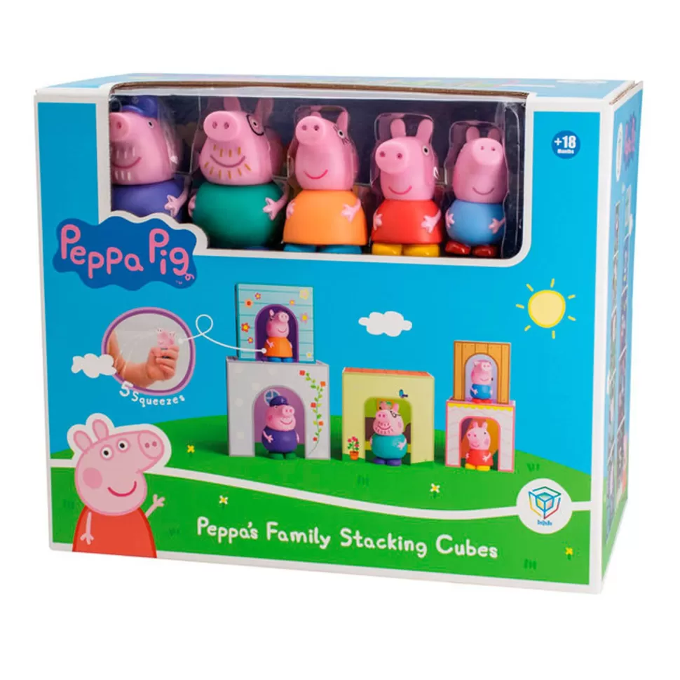 Peppa Pig Primera Infancia^ Cubos Apilables Con 5 Figuras