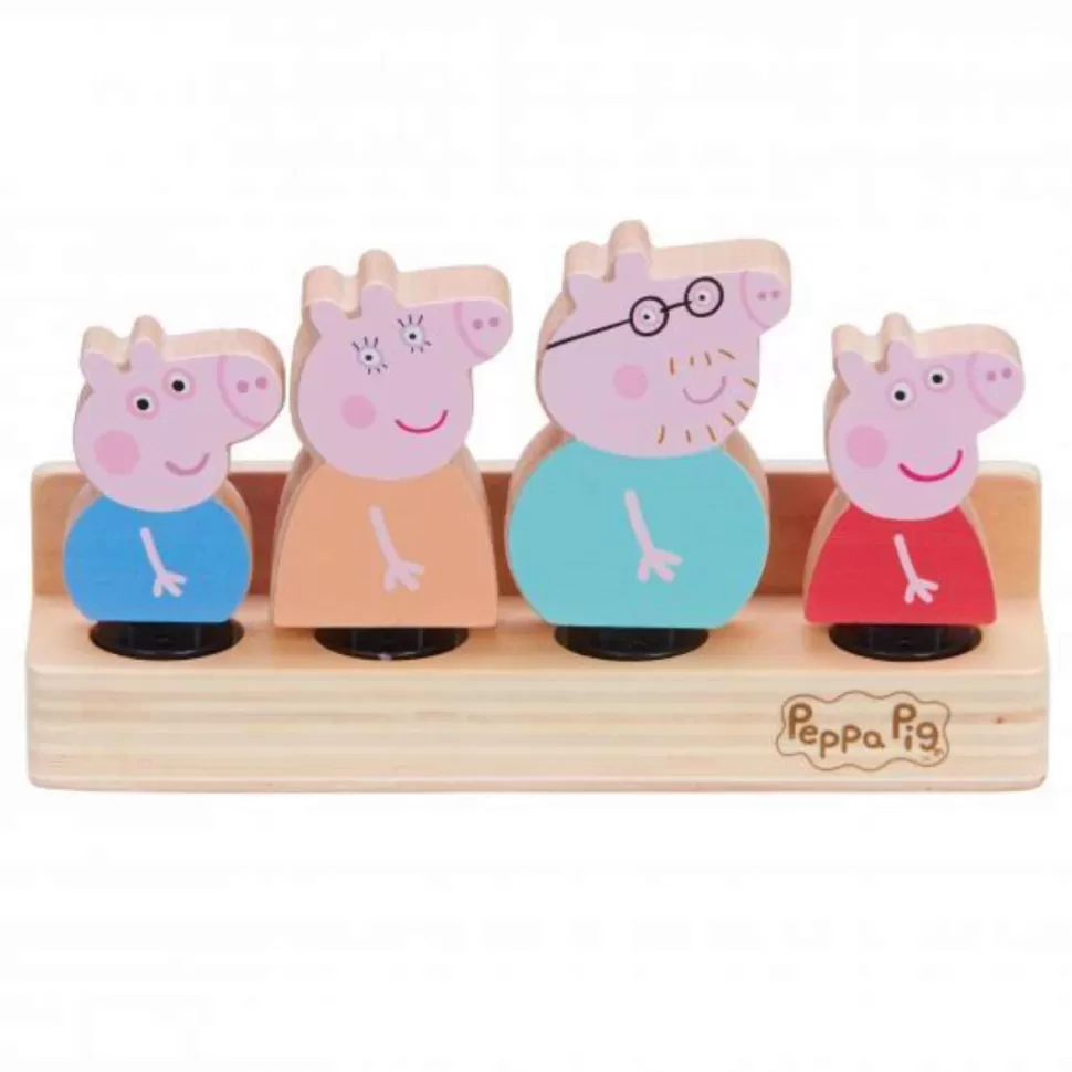 Peppa Pig Pack 4 Figuras De Madera Familia Peppa* Primera Infancia