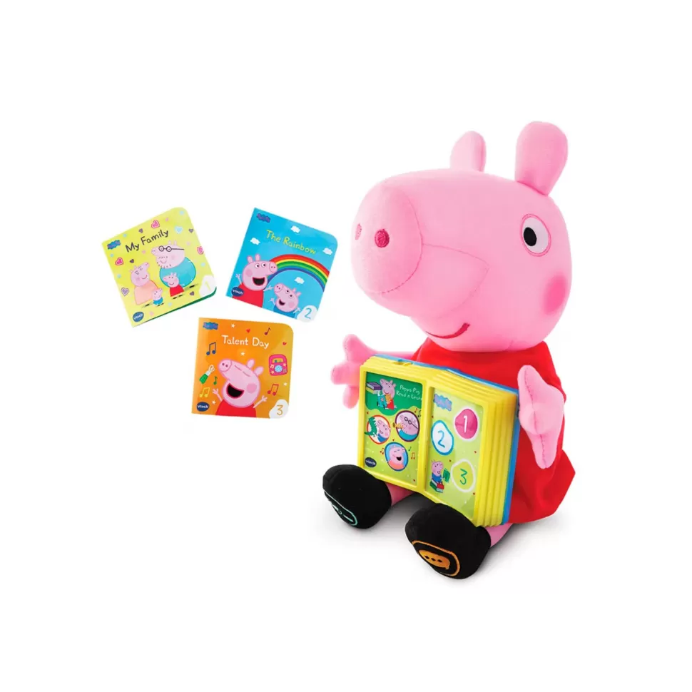 VTech Peppa Pig Peluche Interactivo Aprende Con Los Diverlibros * Primera Infancia