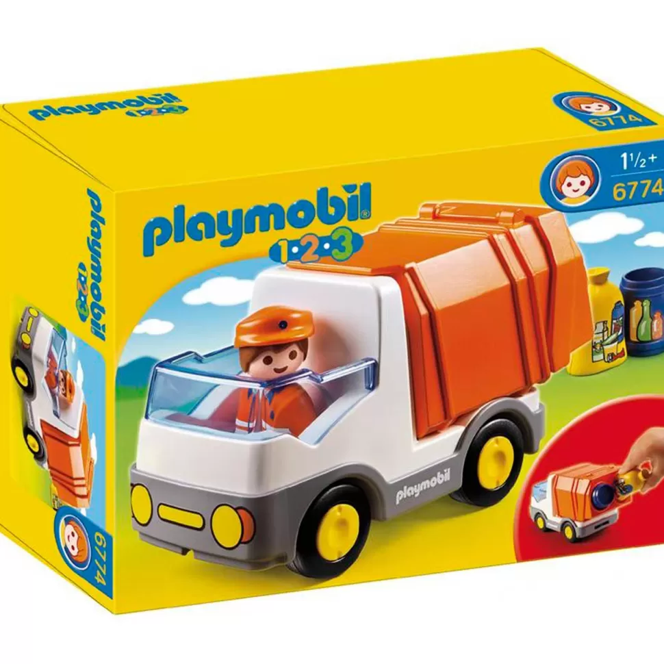 Playmobil 1.2.3 Camion De La Basura 6774* Juegos De Construcción