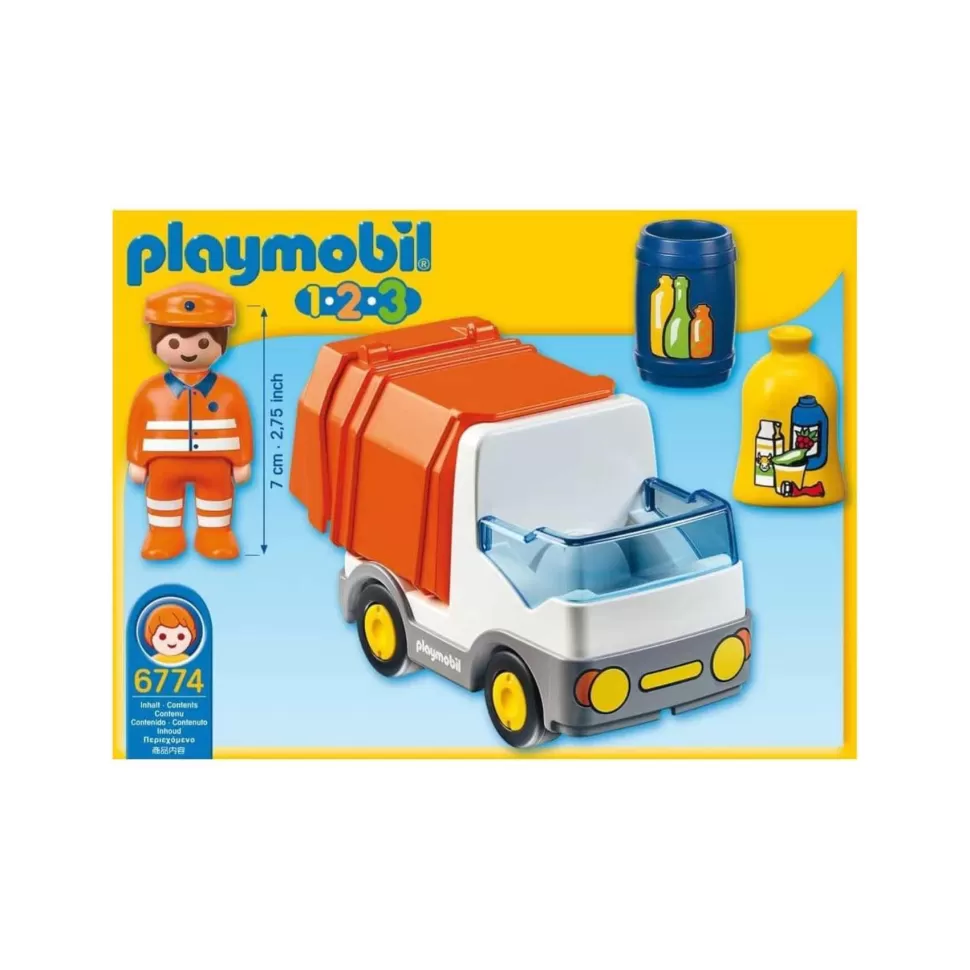 Playmobil 1.2.3 Camion De La Basura 6774* Juegos De Construcción