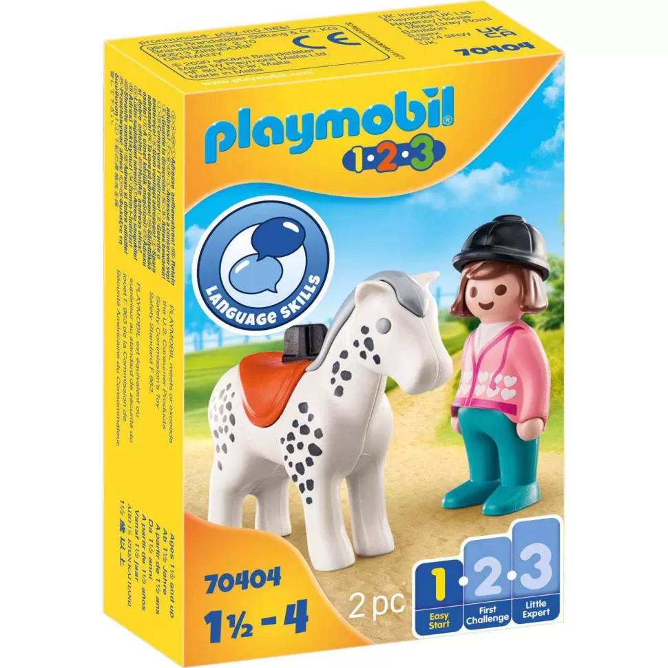 Playmobil Juegos De Construcción^ 1.2.3 Jinete Con Caballo