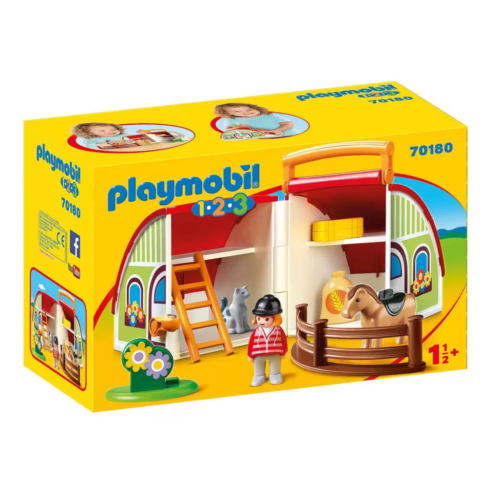 Playmobil 1.2.3 Mi Primera Granja Maletin 70180* Juegos De Construcción