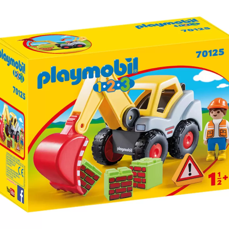 Playmobil Juegos De Construcción^ 1.2.3 Pala Excavadora 70125