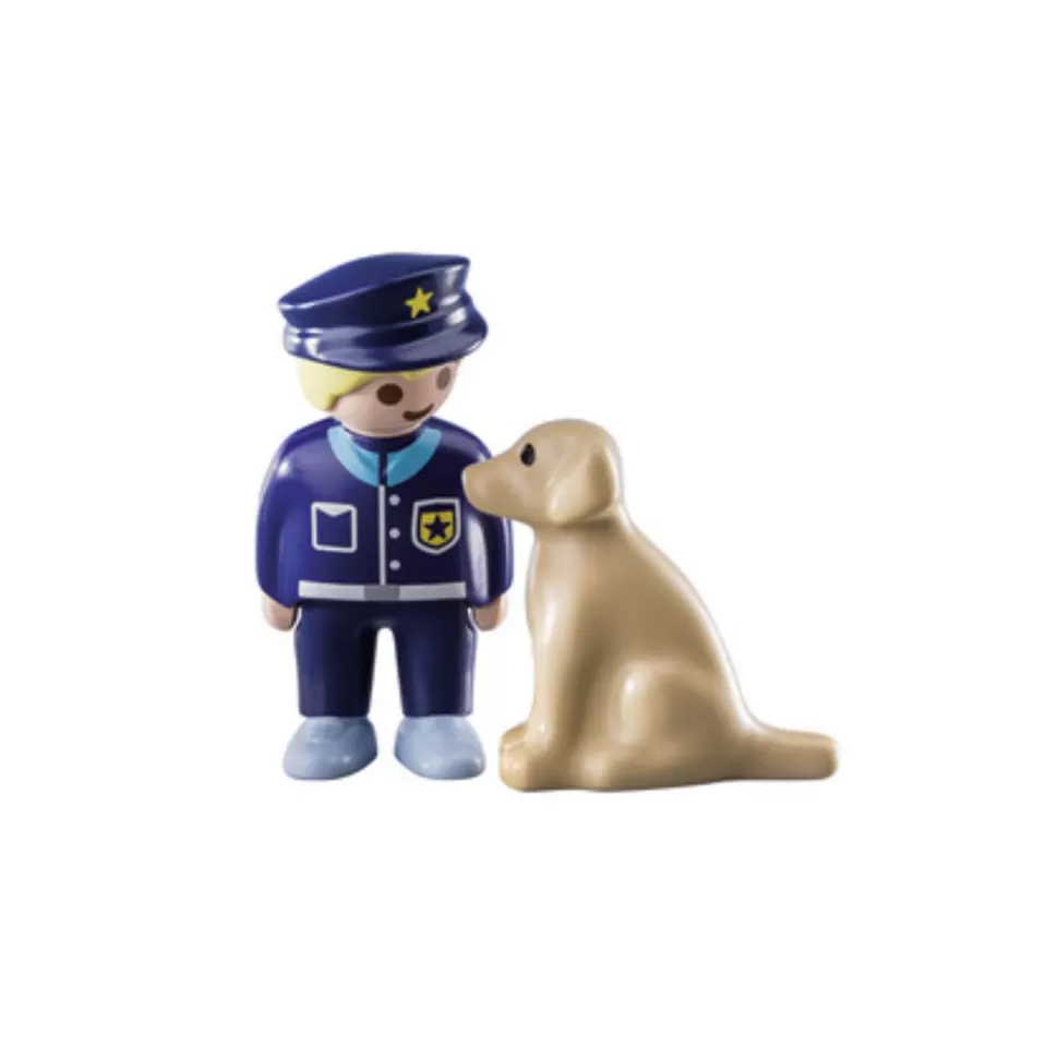 Playmobil Juegos De Construcción^ 1.2.3 Policia Con Perro