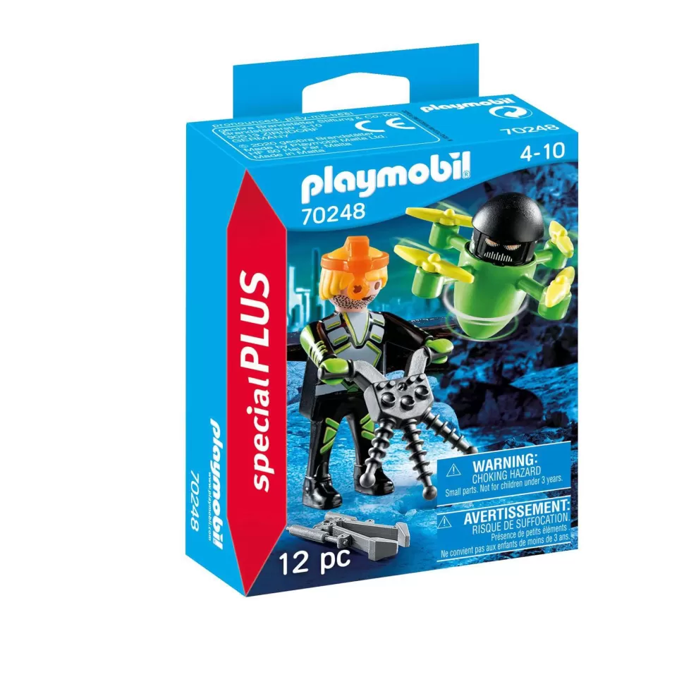 Playmobil Juegos De Construcción^ Agente Con Dron