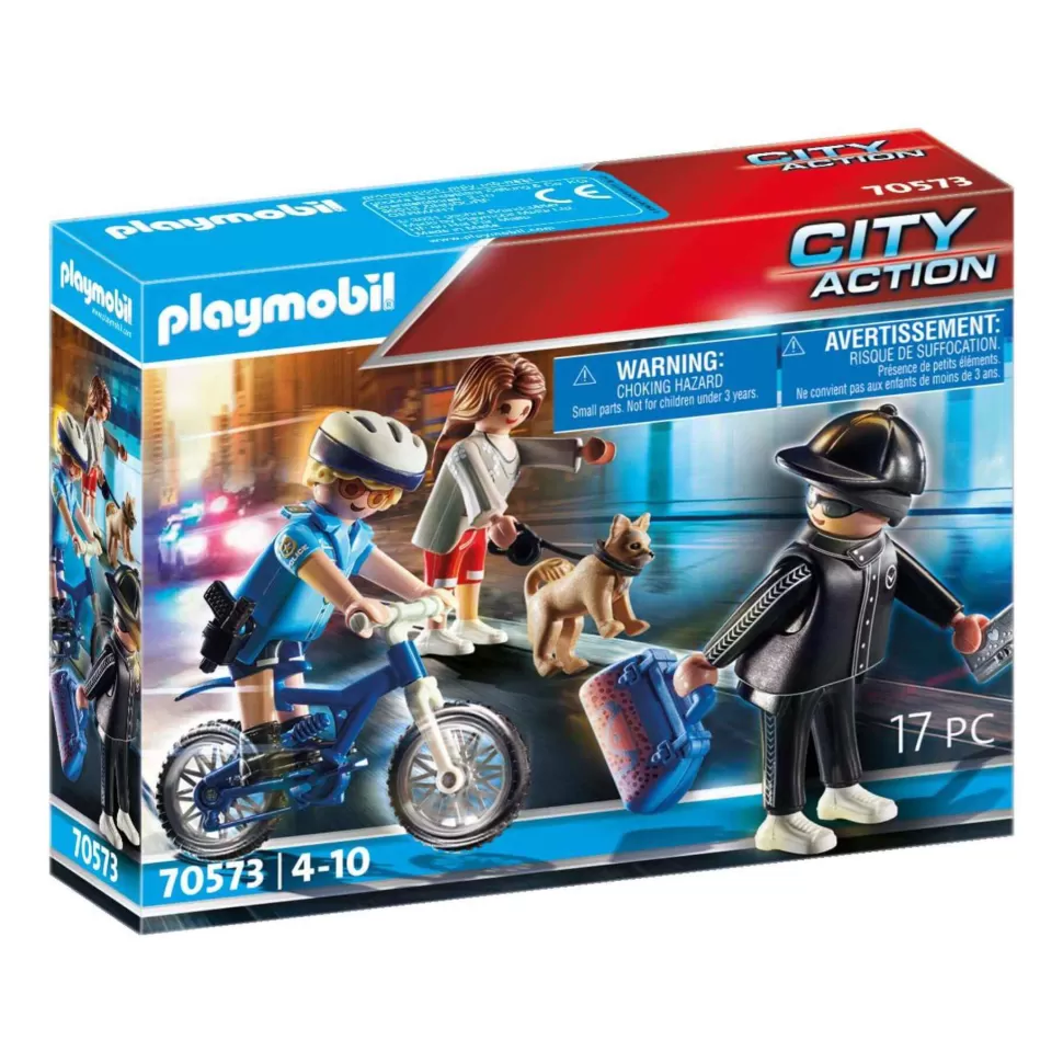 Playmobil Juegos De Construcción^ City Action Bici Policial: Persecucion Del Carterista 70573