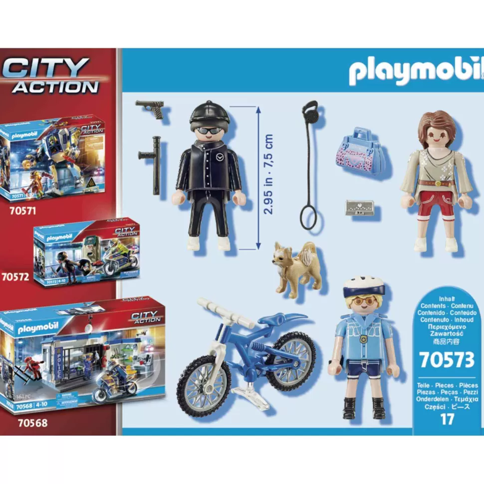 Playmobil Juegos De Construcción^ City Action Bici Policial: Persecucion Del Carterista 70573