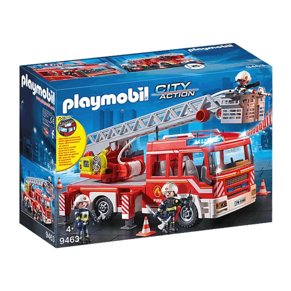 Playmobil Juegos De Construcción^ City Action Camion De Bomberos Con Escalera 9463