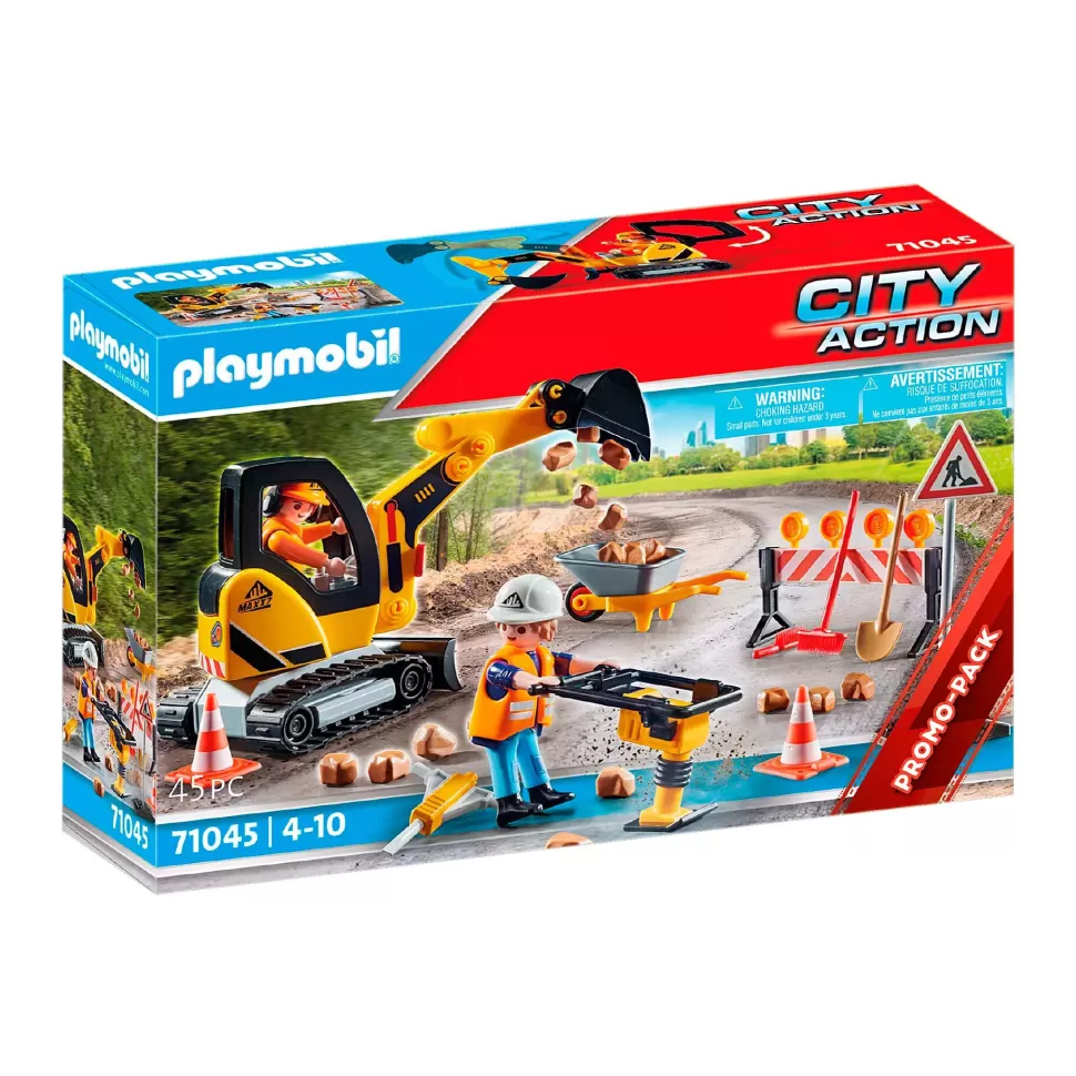 Playmobil City Action Construcción De Carreteras* Figuras Y Minimundos