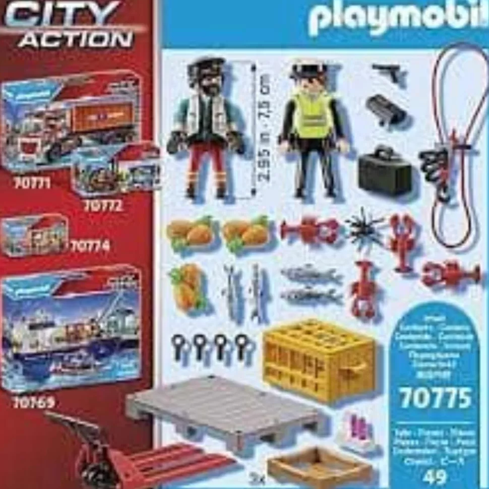 Playmobil Juegos De Construcción^ City Action Control Aduanero 70775