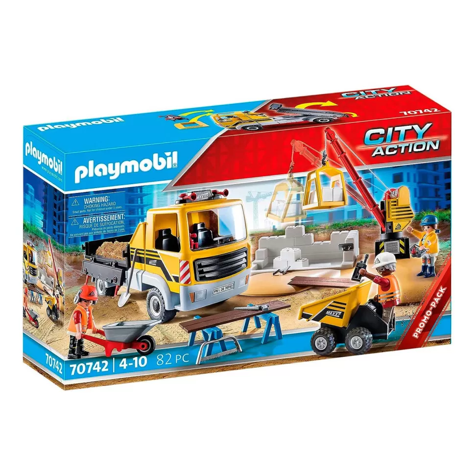 Playmobil Juegos De Construcción^ City Action Contruccion Con Camion Volquete