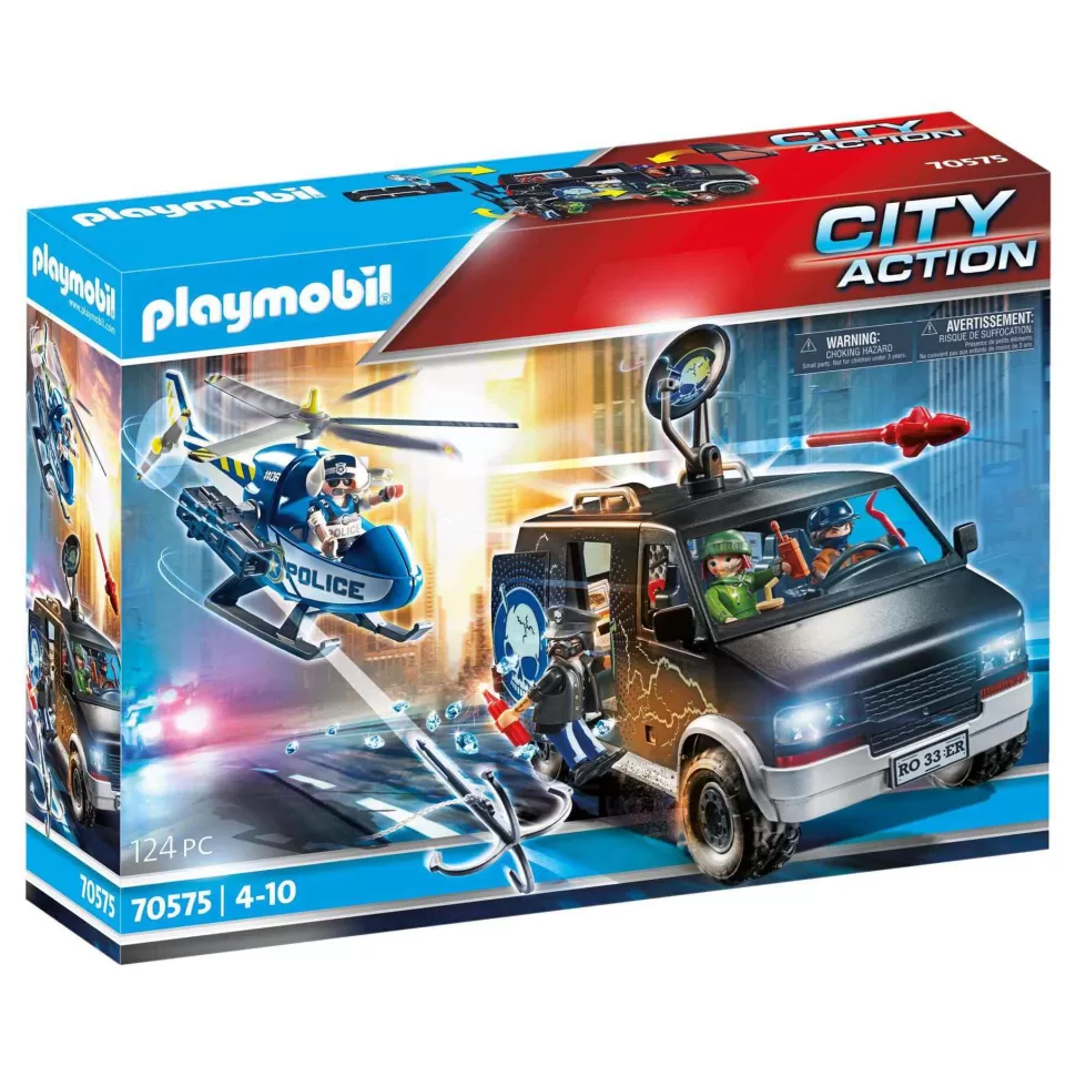 Playmobil Juegos De Construcción^ City Action Helicoptero De Policia: Persecucion Del70575