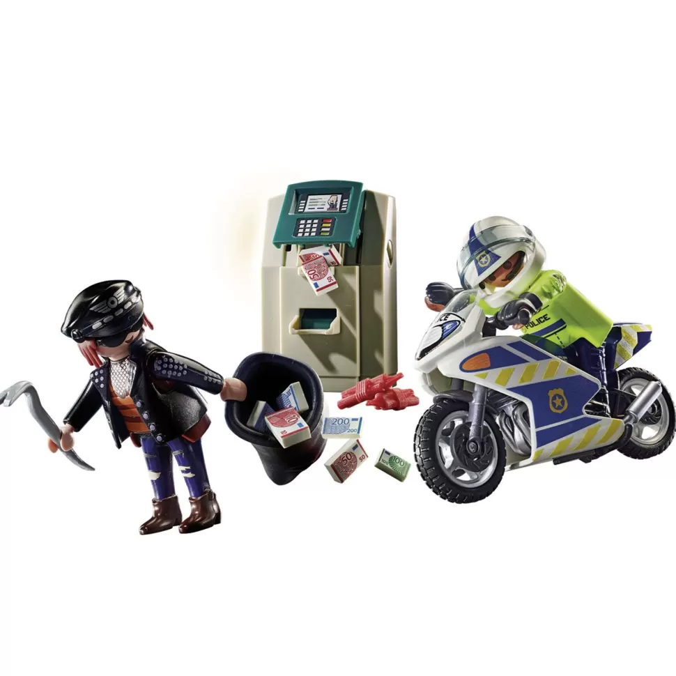 Playmobil City Action Moto De Policia: Persecucion Del Ladron70572* Juegos De Construcción