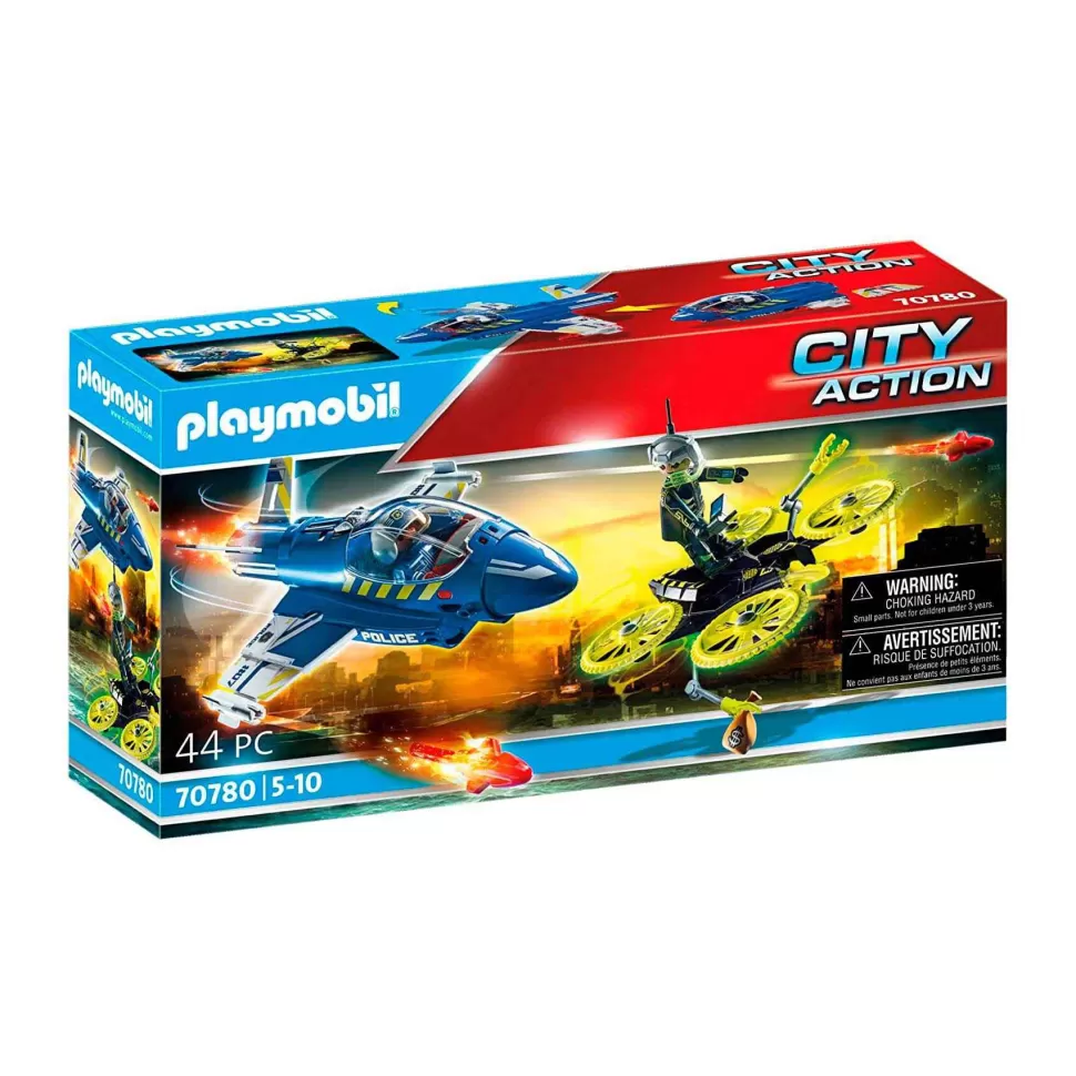 Playmobil Juegos De Construcción^ City Action Policia Avion Persecucion Dron 70780