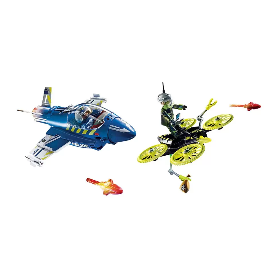 Playmobil Juegos De Construcción^ City Action Policia Avion Persecucion Dron 70780