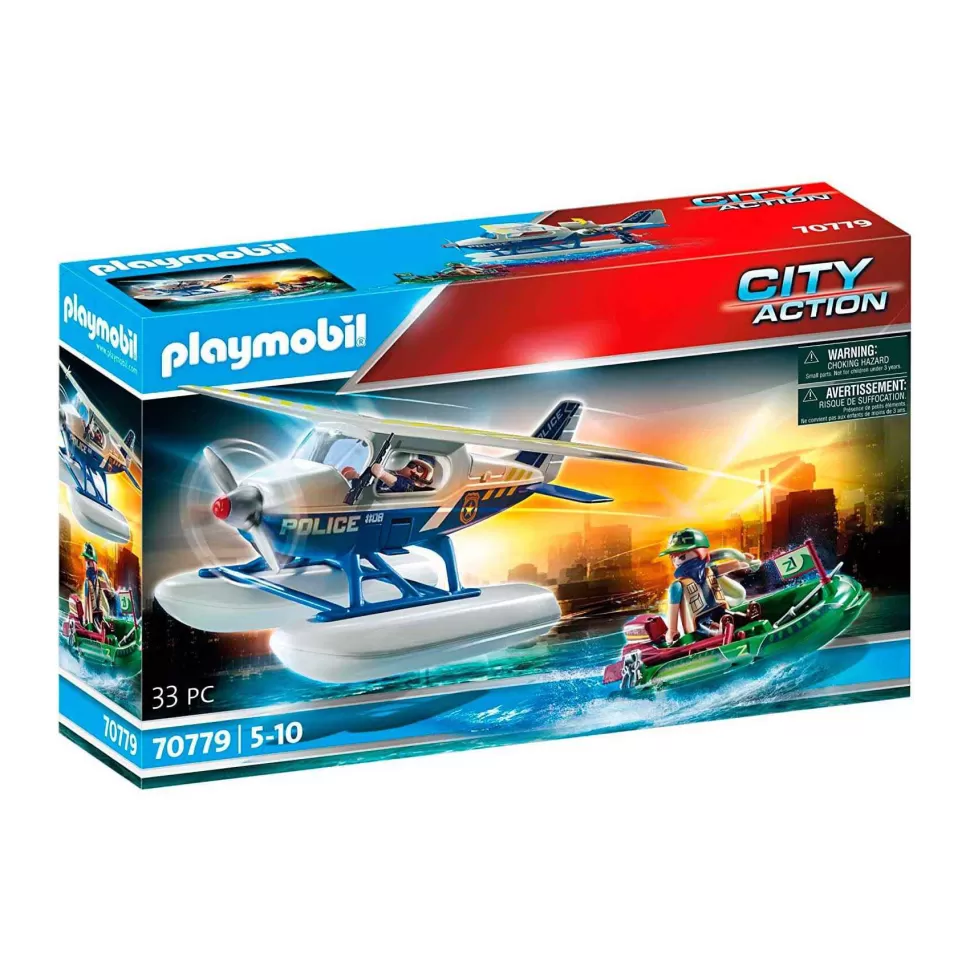 Playmobil Juegos De Construcción^ City Action Policia Hidroavion Persecucion De Contrabandista 70779