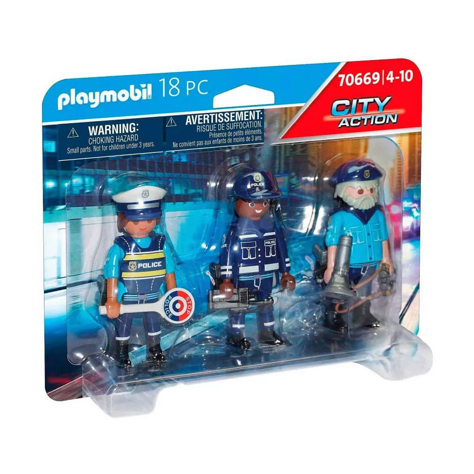 Playmobil City Action Set Figuras De Policia 70669* Juegos De Construcción