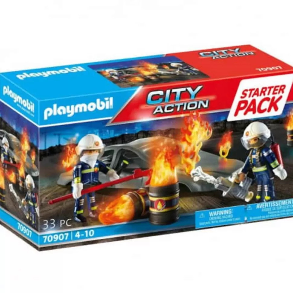 Playmobil City Action Starter Pack Simulacro De Incendio 70907* Juegos De Construcción