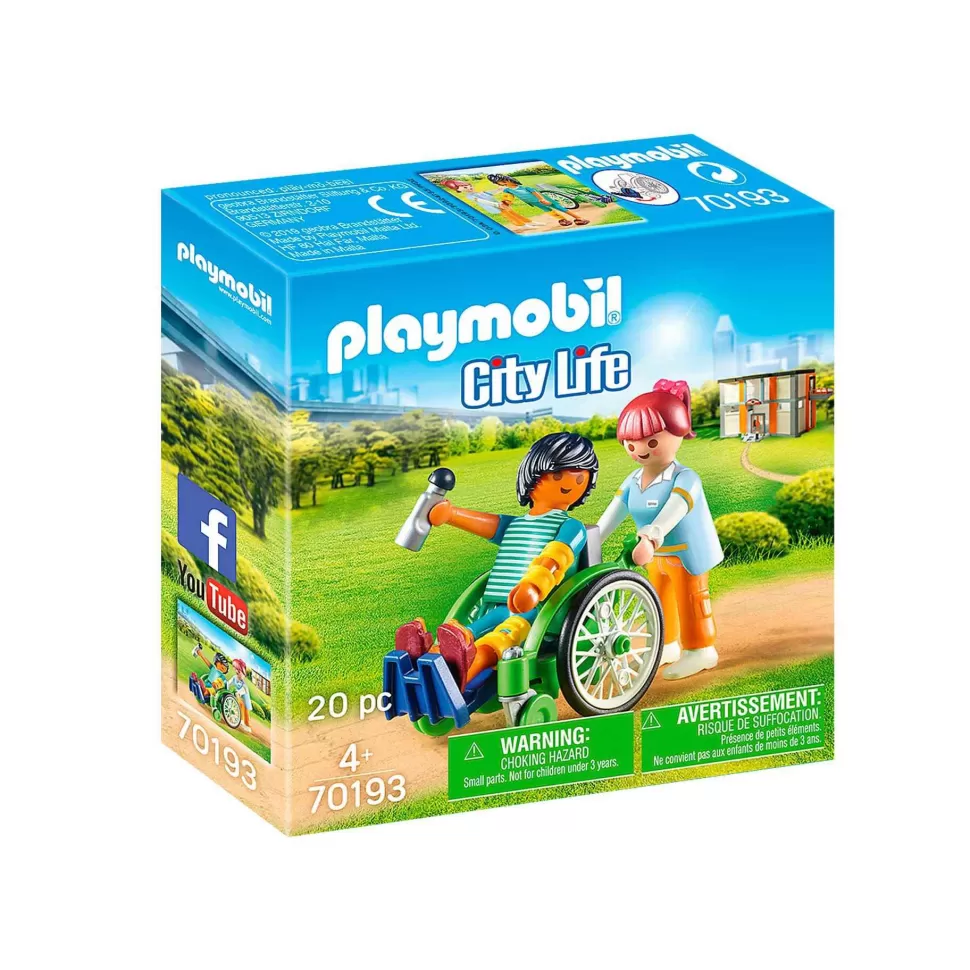 Playmobil City Life Paciente En Silla De Ruedas 70193* Juegos De Construcción