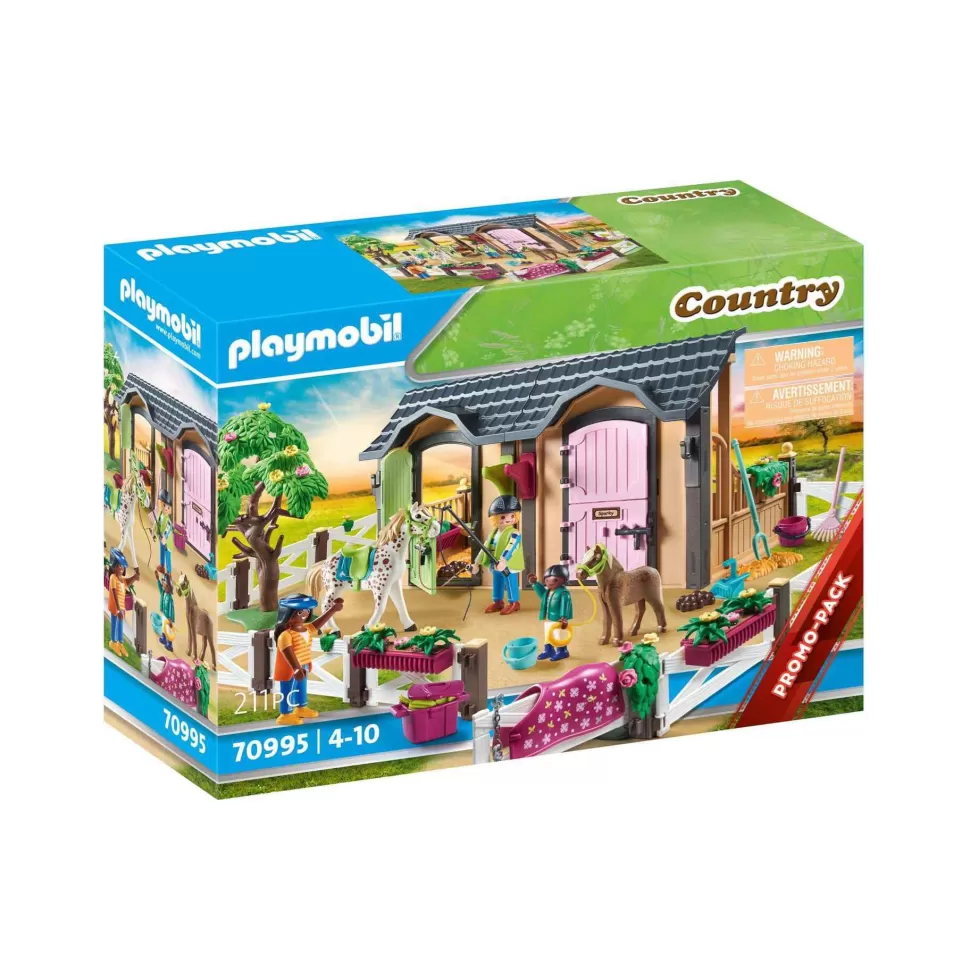 Playmobil Juegos De Construcción^ Clases De Equitacion Con Boxes Para Caballos