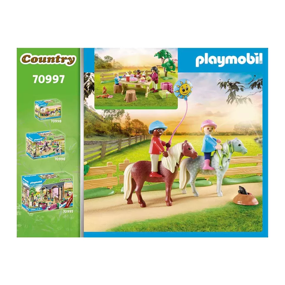 Playmobil Country Fiesta De Cumpleanos En La Granja De Ponis 70997* Juegos De Construcción