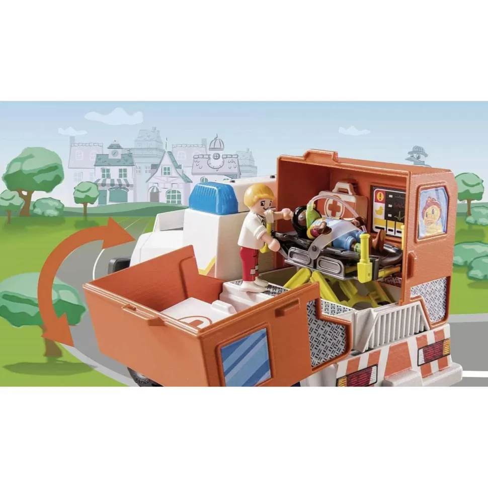 Playmobil Juegos De Construcción^ Duck On Call Vehiculo De Emergencia Ambulancia 70916