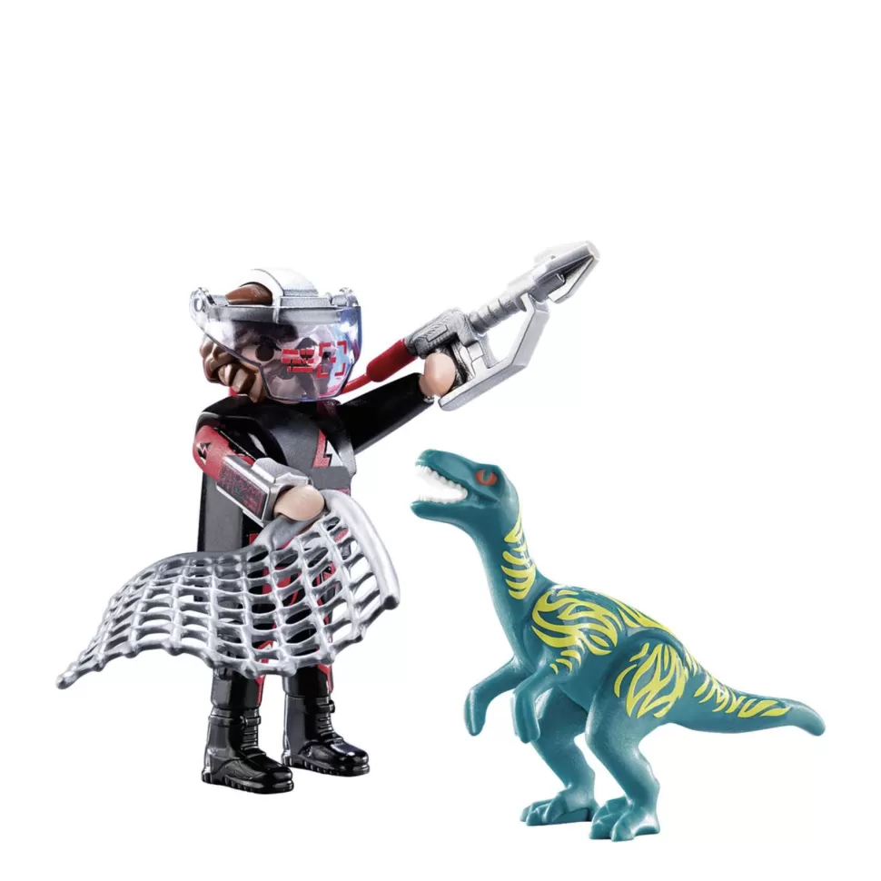 Playmobil Duo Pack Velociraptor Y Saqueador* Juegos De Construcción