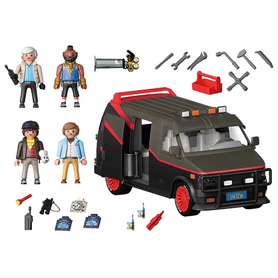 Playmobil La Furgoneta Del Equipo A* Juegos De Construcción