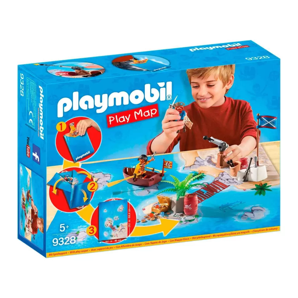 Playmobil Juegos De Construcción^ Play Map Piratas 9328